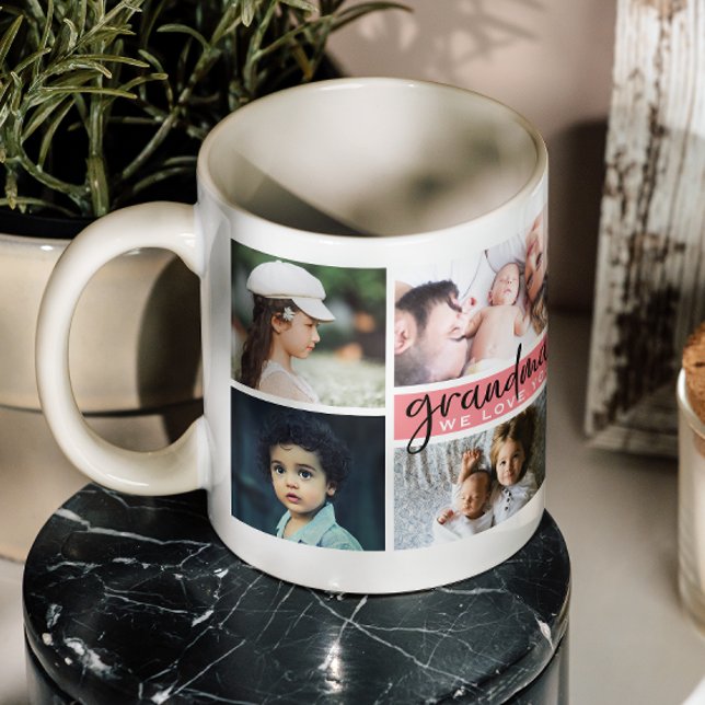 Grandma We Love You Photo Collage Coffee Mug (Creator Uploaded)