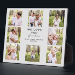 Grandma We love You Photo Collage Plaque<br><div class="desc">Grandma We love you Photo Collage.  8 photos.  Customise.  Neutral Background.</div>
