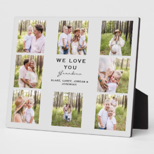 Grandma We love You Photo Collage Plaque