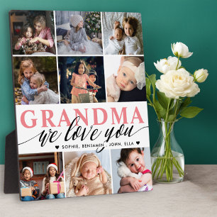 Grandma We Love You Photo Collage Plaque