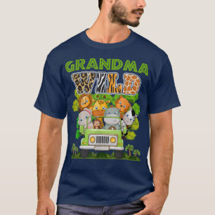 Grandma Wild Zoo Theme Birthday Truck Safari Jungl T-Shirt