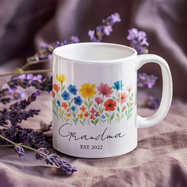 Grandma Wildflower Mug | Custom Est. Year -  (Creator Uploaded)