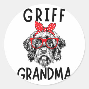 Grandma Wirehaired Pointing Griffon Nana Mother's  Classic Round Sticker