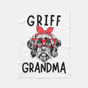 Grandma Wirehaired Pointing Griffon Nana Mother's Fleece Blanket