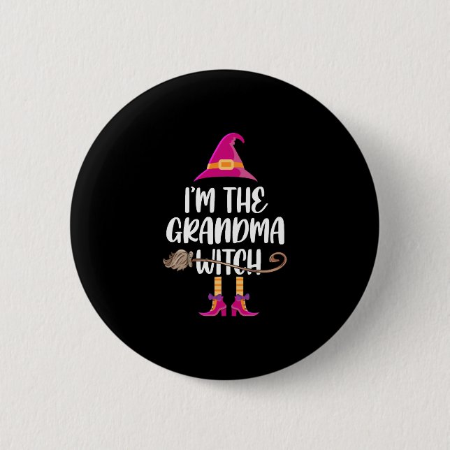 Grandma Witch Halloween Costume Gift,Halloween 6 Cm Round Badge (Front)