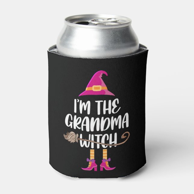 Grandma Witch Halloween Costume Gift,Halloween Can Cooler (Can Front)