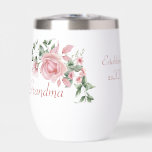 Grandma Year Established Custom Pink Roses<br><div class="desc">Perfect gift for new Grandmas with a beautiful pastel pink roses design on front and back.

Customise one side with 'Grandma' or another title,  and the other side Established and Year,  or any other special message.</div>