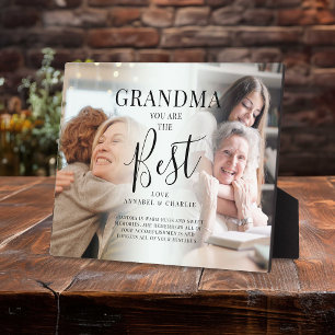 'GRANDMA' you are the Best' Photos, Names & Quote Plaque