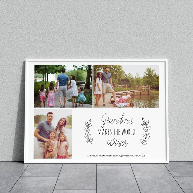 Grandma your photo collage grandparents day gift poster (Creator Uploaded)