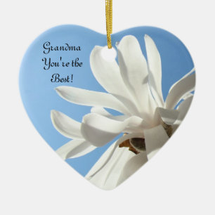 Grandma You're the Best! ornament Blue Magnolia