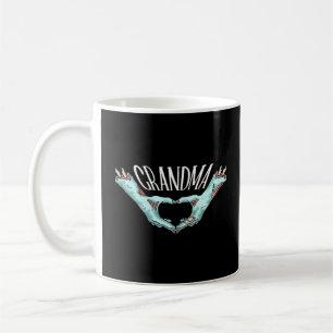 Grandma Zombie Hand Heart Halloween Costume Family Coffee Mug