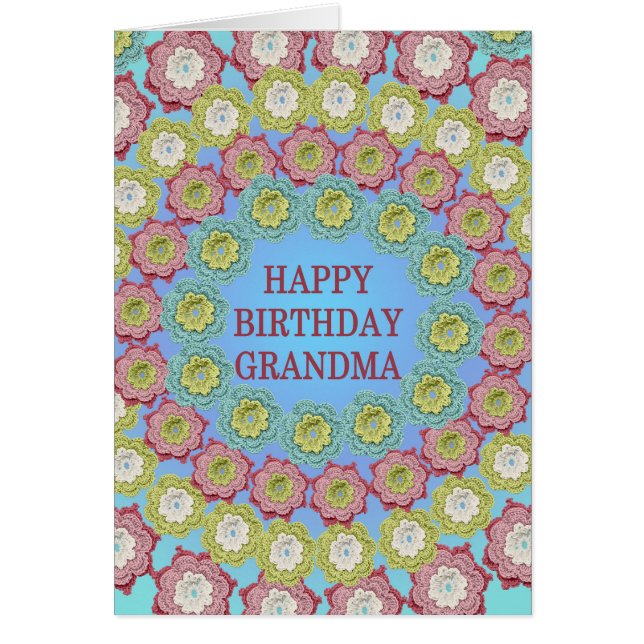 GrandmaBirthday Crochet Flowers (Front)