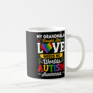 Grandmala Taught Me Love Needs No Words Funny Auti Coffee Mug