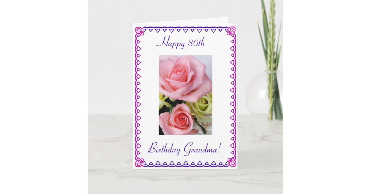Grandma s 80th Birthday Card Zazzle au