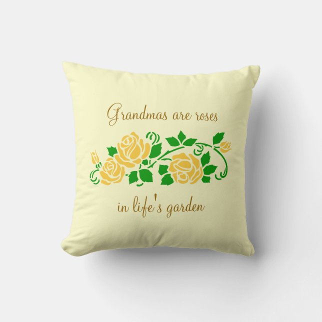 Grandmas and Roses Pillow (Front)