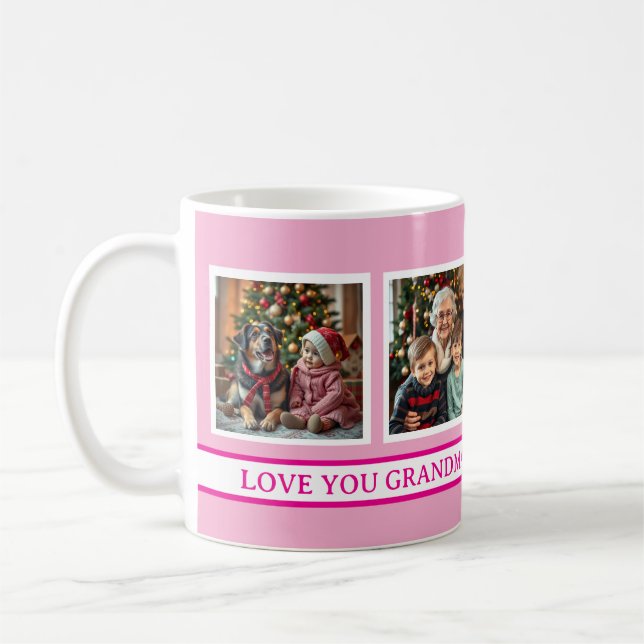 Grandma's Angels | 4 Photo Template Coffee Mug (Left)