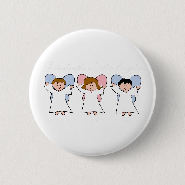 Grandmas Angels 6 Cm Round Badge (Front)