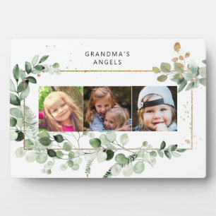Grandma's Angels Eucalyptus Multi-Photo White Plaque