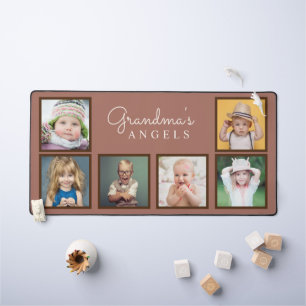 Grandma's Angels Six Photos of Grandchildren Desk Mat