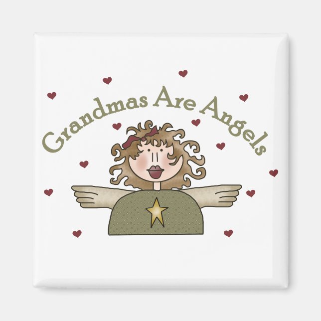 Grandmas Are Angels T-shirts and Gifts Magnet (Front)