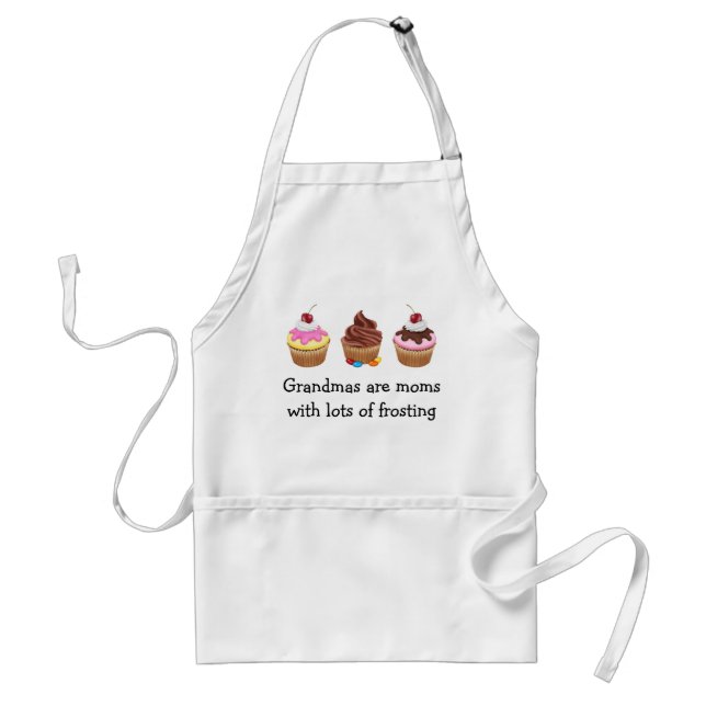 Grandmas are moms with lots of frosting standard apron (Front)