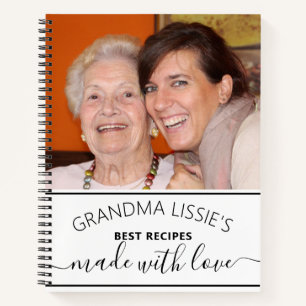 Grandma's Best Recipes Cookbook Photo Notebook