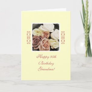 Grandma's birthday roses pastel card