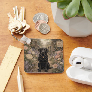Grandma's Black Labrador Keychain