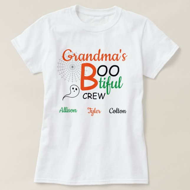 Grandma's Bootiful Crew T-Shirt (Design Front)