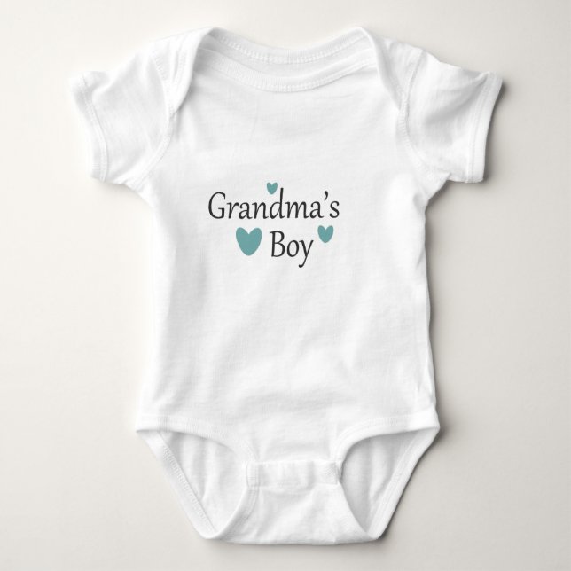 Grandma's Boy Baby T Shirt (Front)