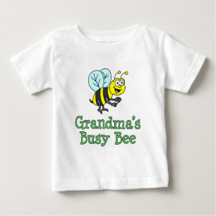 Grandma's Busy Bee Cute Cartoon Baby T-Shirt