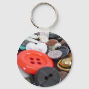 Grandmas Button Jar Key Ring