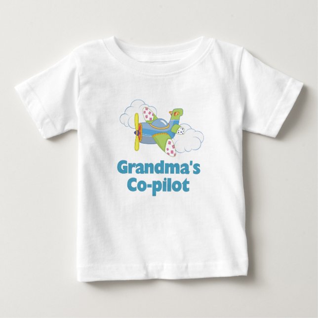 Grandma's Co-pilot Baby T-Shirt (Front)