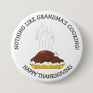 Grandma's Cooking Thanksgiving Day Button