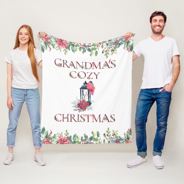 Grandmas Cozy Christmas Fleece Blanket (In Situ)