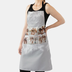 Grandma's Custom Photo Collage Elegant Christmas Apron
