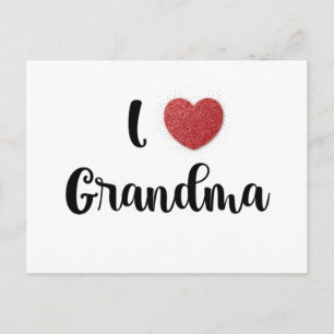 Grandma's Day I Love Grandma Heart Explosion Gift Holiday Postcard