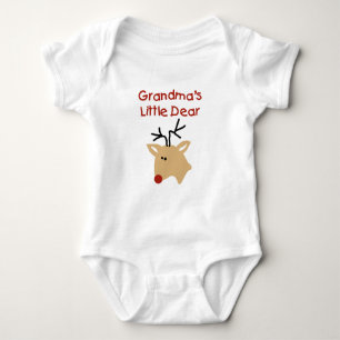 Grandma's Dear Grandma Deer Holidays Baby Bodysuit