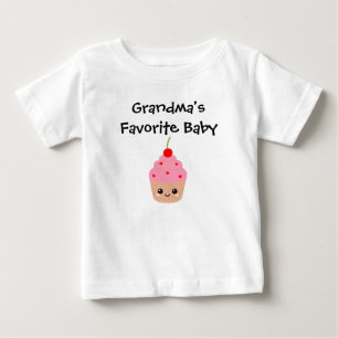 Grandma's Favorite Baby, Cute Cupcake Baby T-Shirt