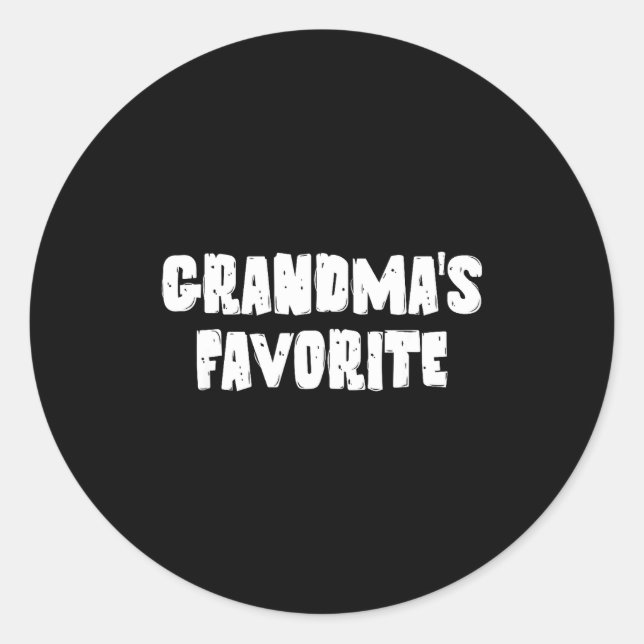 Grandmas Favorite  Classic Round Sticker (Front)