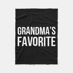 Grandma's Favorite Family Baby Granhild Quote Fleece Blanket
