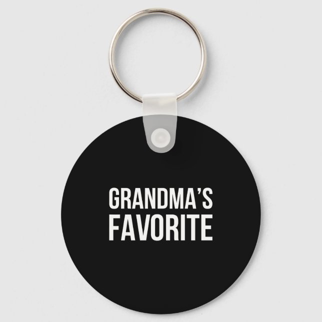 Grandma's Favorite Family Baby Granhild Quote  Key Ring (Front)