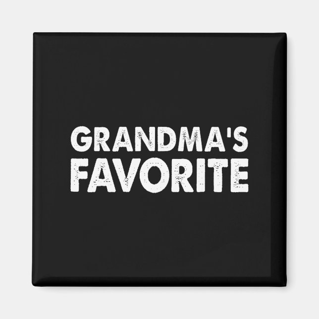 Grandma's Favorite Funny Grandparent Granhild Vint Magnet (Front)