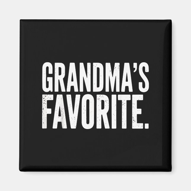 Grandma's Favorite Funny Grandparent Granhild Vint Magnet (Front)