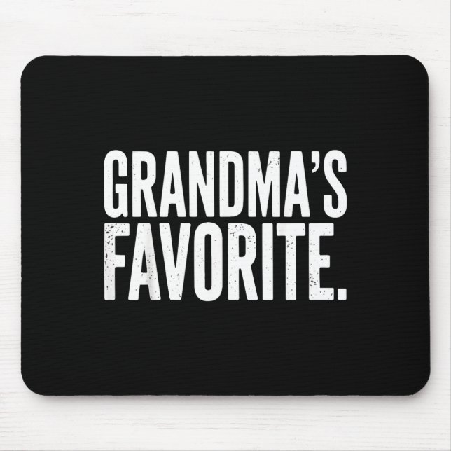 Grandma's Favorite Funny Grandparent Granhild Vint Mouse Pad (Front)