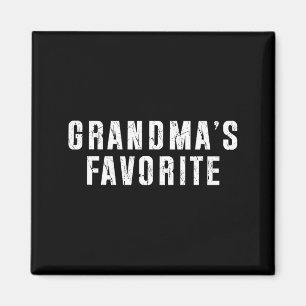 Grandma's Favorite Grandparent Granhild Funny Fami Magnet