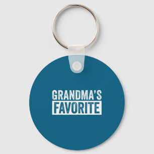 Grandmas Favorite Grandson Funny Granhild Granddau Key Ring