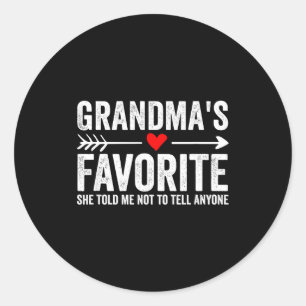 Grandma's Favorite Granhild  Classic Round Sticker