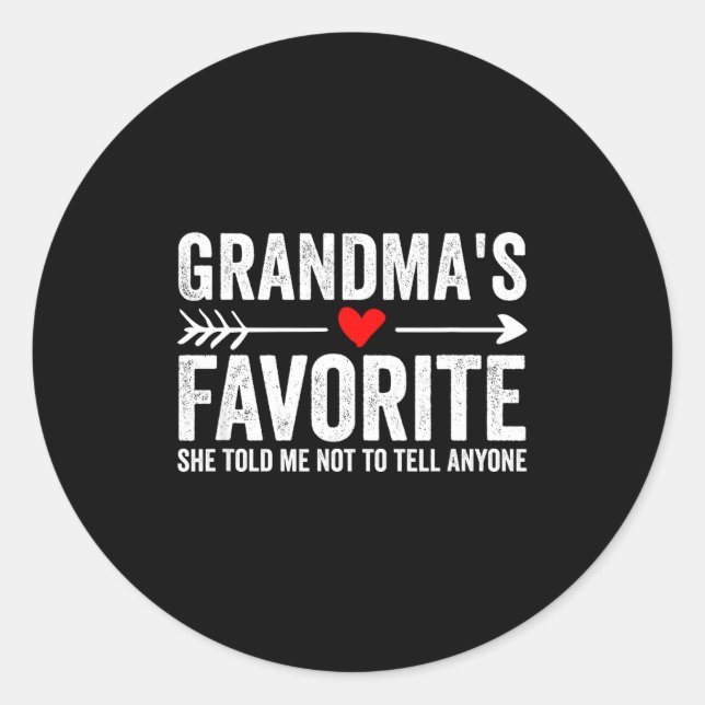 Grandma's Favorite Granhild  Classic Round Sticker (Front)