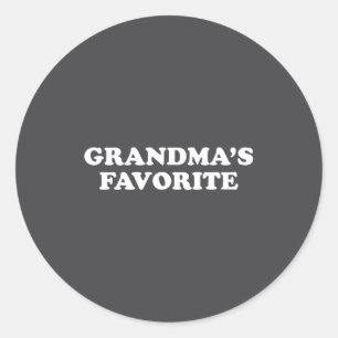 Grandmas Favorite Granhild Funny Grandson Granddau Classic Round Sticker